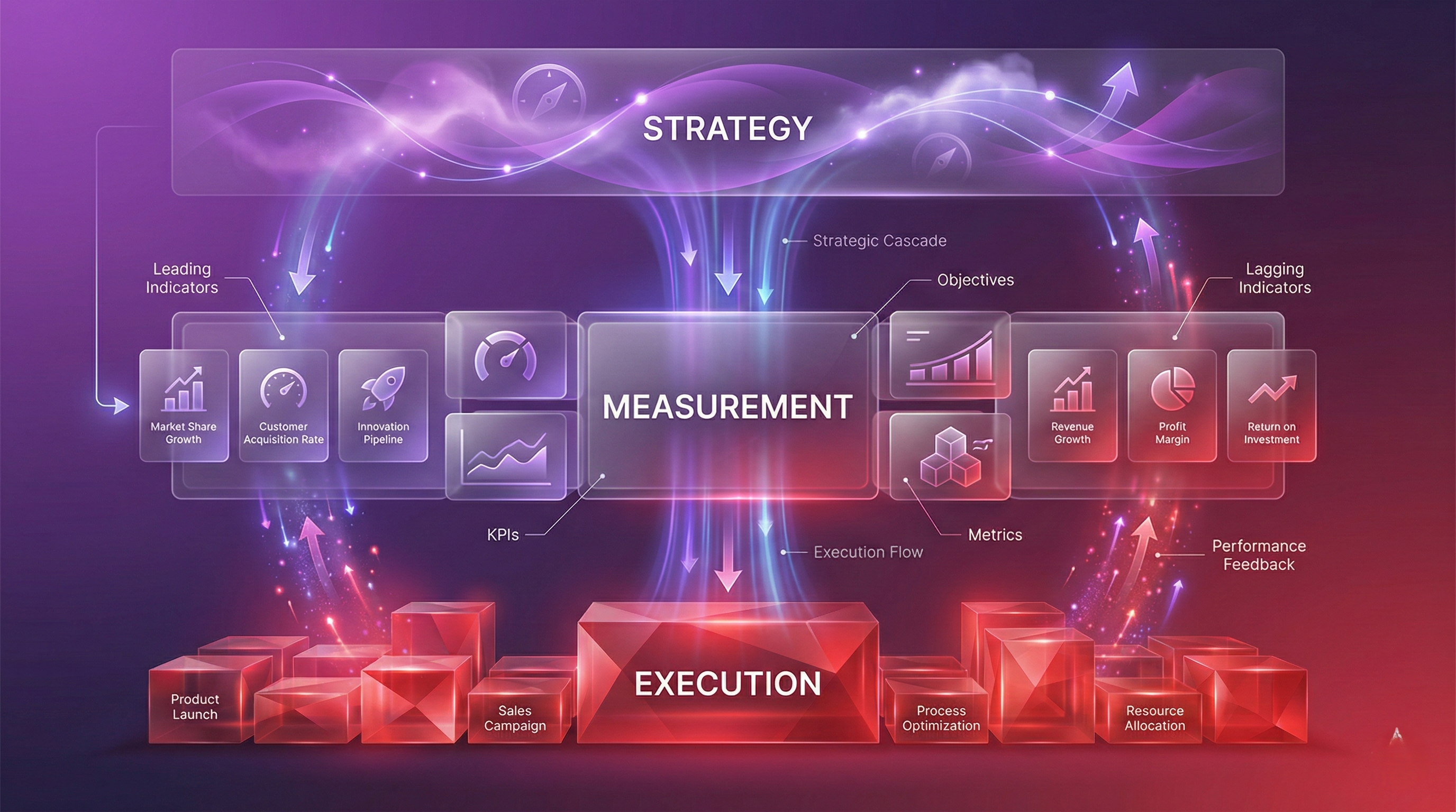 The measurement framework connecting strategy to execution